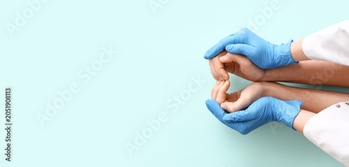Medical professional hands ...