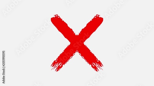 Red x mark a bold cross symbol is centered on a error background. Animated for no, decline, red,
stop,stop or band icon animation with alpha channel. wrong mark animation, red x symbol motion graphic.