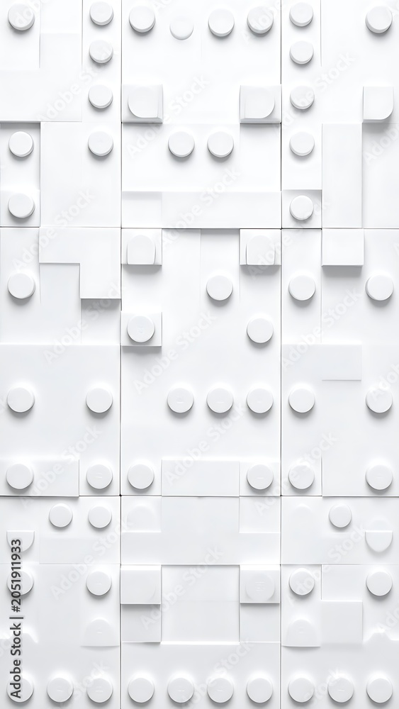 Naklejka premium A white background with various shaped Lego-like blocks