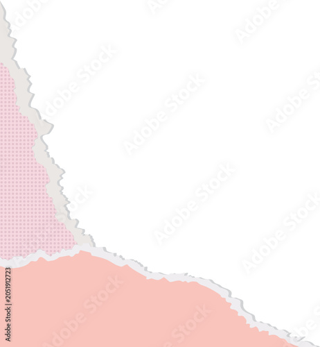 Pink corner torn paper background