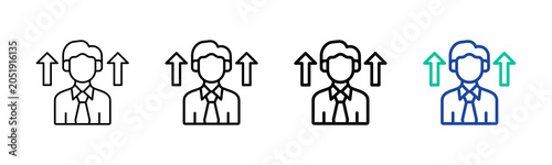 Quadro su tela Personal Growth Icon Collection Different Style Outline