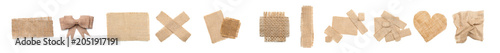 Natural burlap fabric piece...