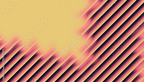 Abstract diagonal stripes pattern fading into bright yellow copy space with retro noise texture