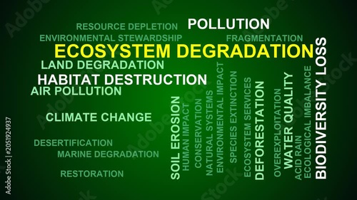 Ecosystem Degradation Word Cloud