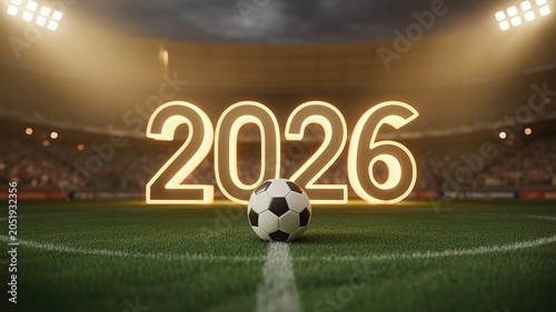 Vibrant Gradient Background with Dynamic Soccer Motifs Celebrating the Football World Cup for Sports Themed Digital Designs and Promotional Materials