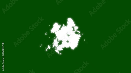 Flowing white liquid transition featuring watercolor blooms, organic paint expansion and seamless cinematic motion graphics on deep green background. 4k