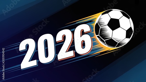Vibrant dynamic Football World Cup themed graphic bold red blue color palette ideal for event promotions social media banners sports marketing campaigns