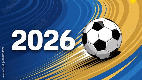 Vibrant dynamic illustration capturing intense Football World Cup match action with bold red blue hues ideal for sports themed marketing campaigns and fan merchandise designs