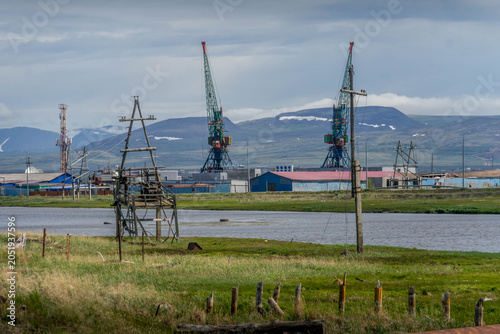 Slika na platnu Chukotka landscape near Anadyr city with tundra in Russian Arctic region in the remote Far East