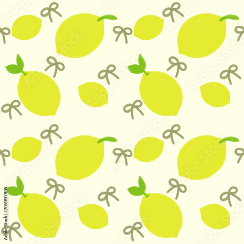 Lemon seamless pattern 
