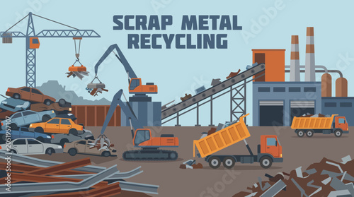 Photos Scrap Metal Yard Recycling Salvage Industrial Processing