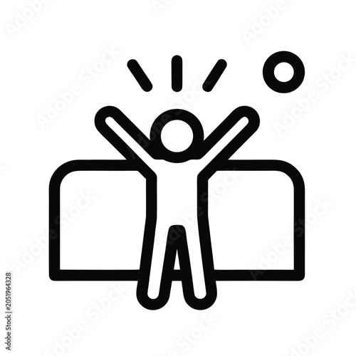 Football goal celebration with raised arms