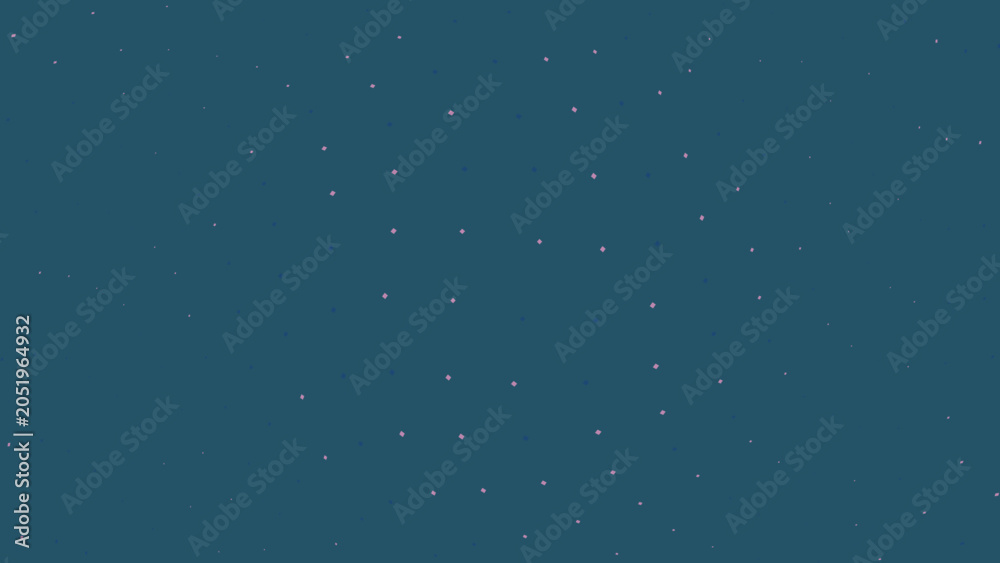 Fototapeta premium Teal background with small pink and white dots scattered everywhere