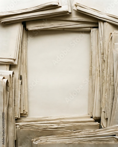 Vintage Blank Newspaper Border Frame with Copy Space