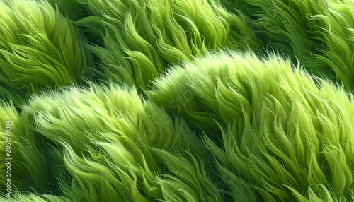 Vibrant Green Moss Texture Abstract Macro Photography.