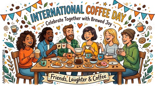 International coffee day celebrate friendship and togetherness with brewed joy