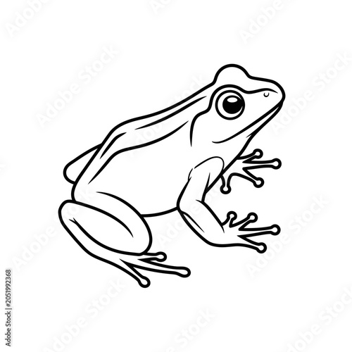 Minimalist Frog Line Art Icon