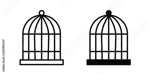Canvastavla Bird cage icon