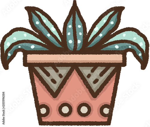 Botanical Potted Plant Artwork