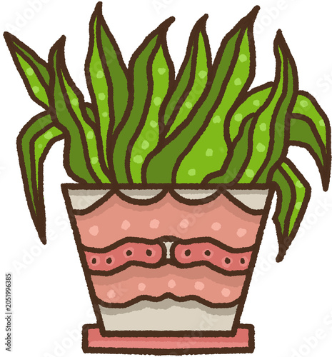 Modern Plant Pot Illustration