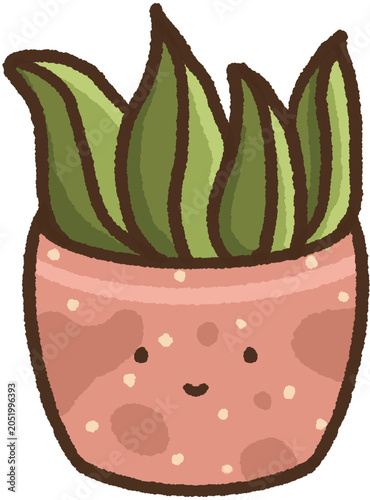 Plant Pot Sketch Illustration