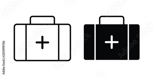 Bild auf Leinwand First aid box icon