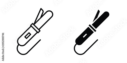 Quadro em tela Hair curler icon