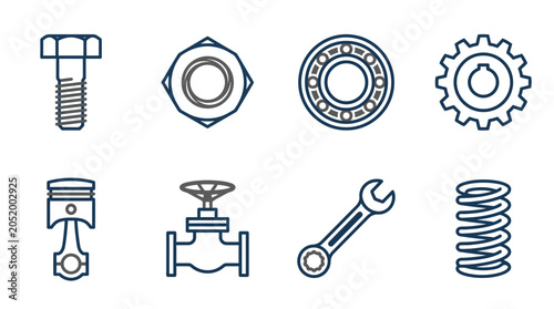 Fotografía Industrial tools and machine parts.