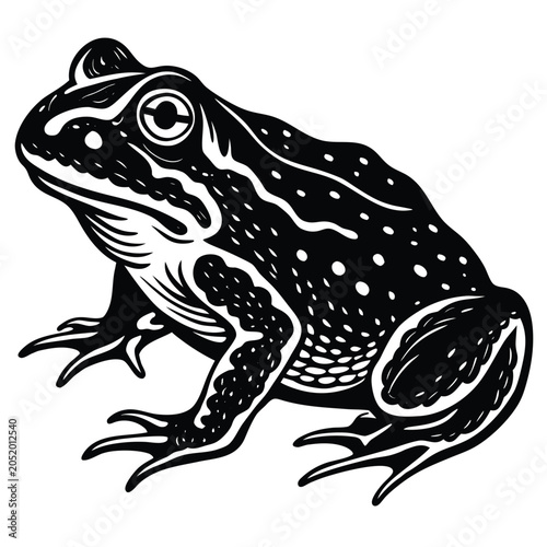 Fotografija toad icon, toad silhouette vector illustration-simple silhouette illustration of