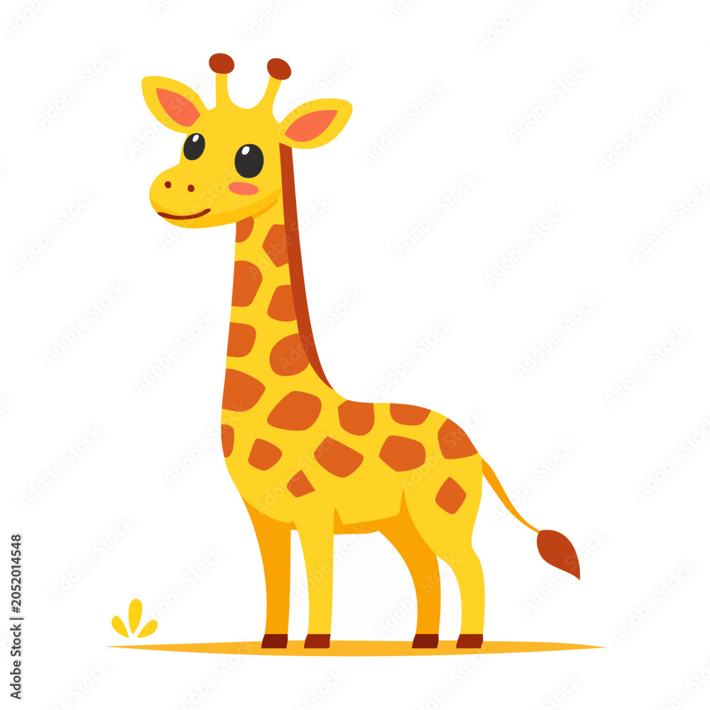 Obraz premium Cute cartoon giraffe illustration