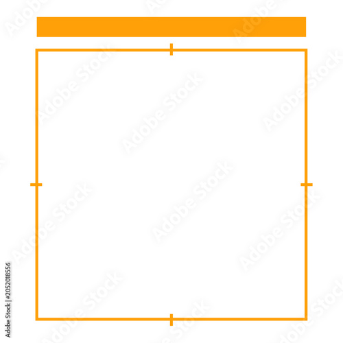 Futuristic Neon Color Target Frame UI Graphic Element