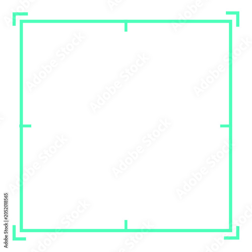 Futuristic Neon Color Target Frame UI Graphic Element