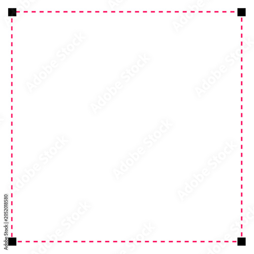 Futuristic Neon Color Target Frame UI Graphic Element