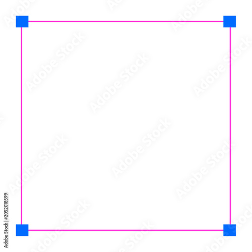Futuristic Neon Color Target Frame UI Graphic Element