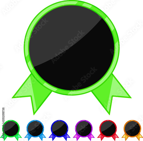 Bild auf Leinwand exclusivity badge golden luxury cartoon