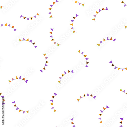 Canvas Print pattern festive halloween garland cartoon