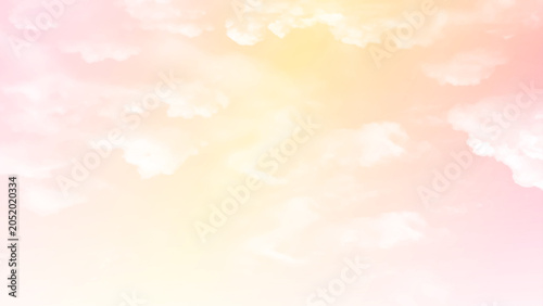 Canvastavla Pink sky with white cloud