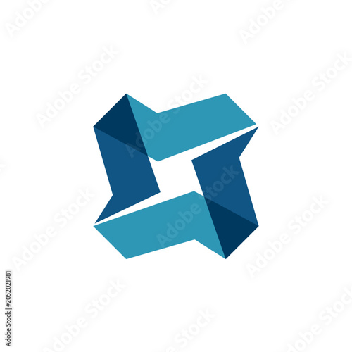 abstract geometric logo vector icon illustration