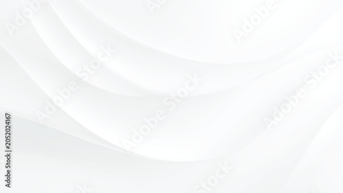 Fotografi White wavy abstract background with smooth curved lines and subtle gradient effe