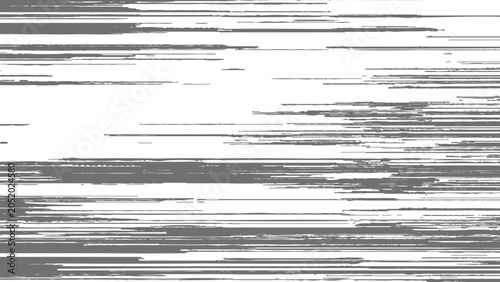 Glitchy digital distortion effect with grey and white horizontal lines and stripes pattern