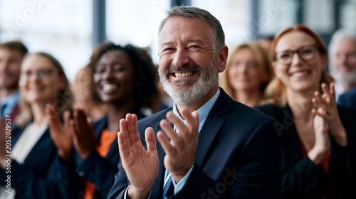 Smiling Business Audience: ...