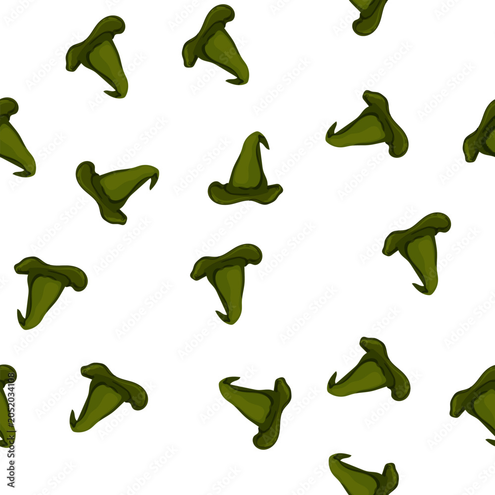 Obraz premium pattern fantasy wizard hat cartoon. fantasy wizard hat sign vector