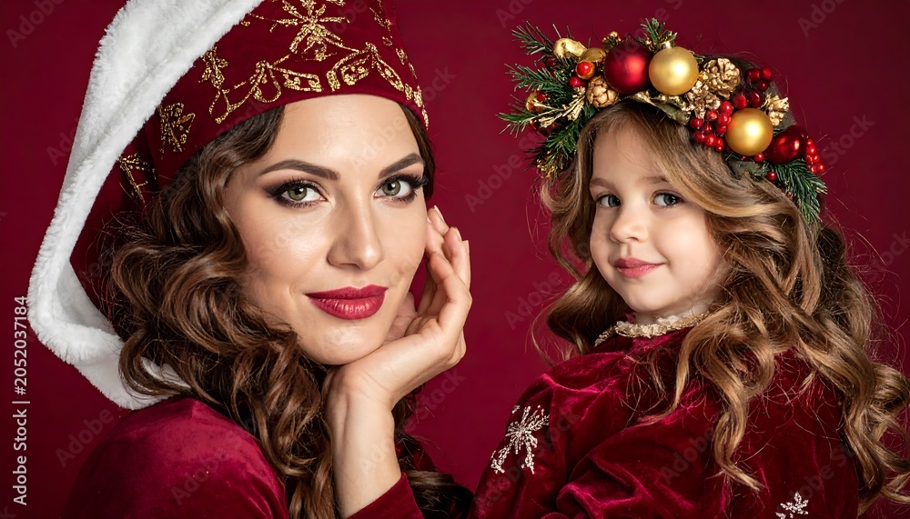 Fototapeta premium Festive Orthodox Christmas Day Wishes on Rich Burgundy Background for Traditional Holiday Greeting, Celebration, and Religious Event Design Concept