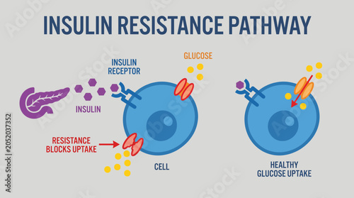 Insulin Resistance Pathway Cell Receptor Glucose Uptake Science