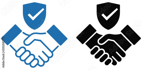 Foto Trust icon set featuring multiple design styles for confidence, security, reliab