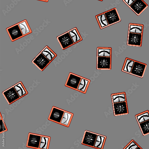 Quadro su tela seamless pattern efficiency watt meter cartoon