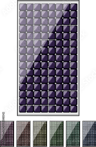 Fotografi monocrystalline solar panels cartoon