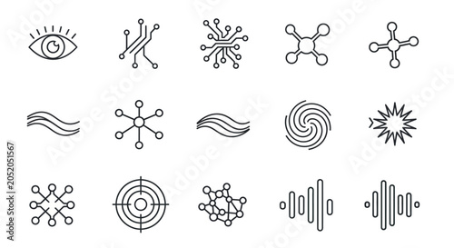Foto Geometric shapes and symbols collection.