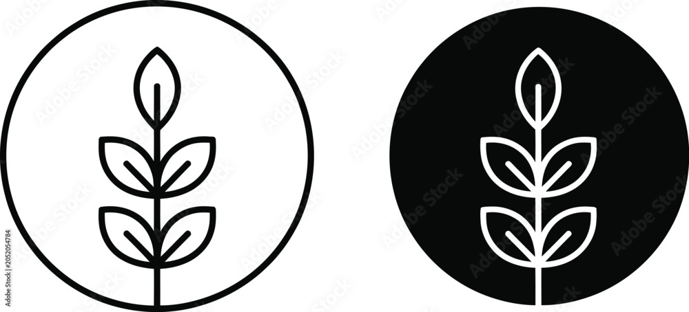 Obraz premium High fiber food icon symbol isolated on white background for nutrition and healthy diet concepts.