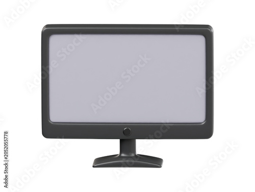 3d icon rendered computer monitor